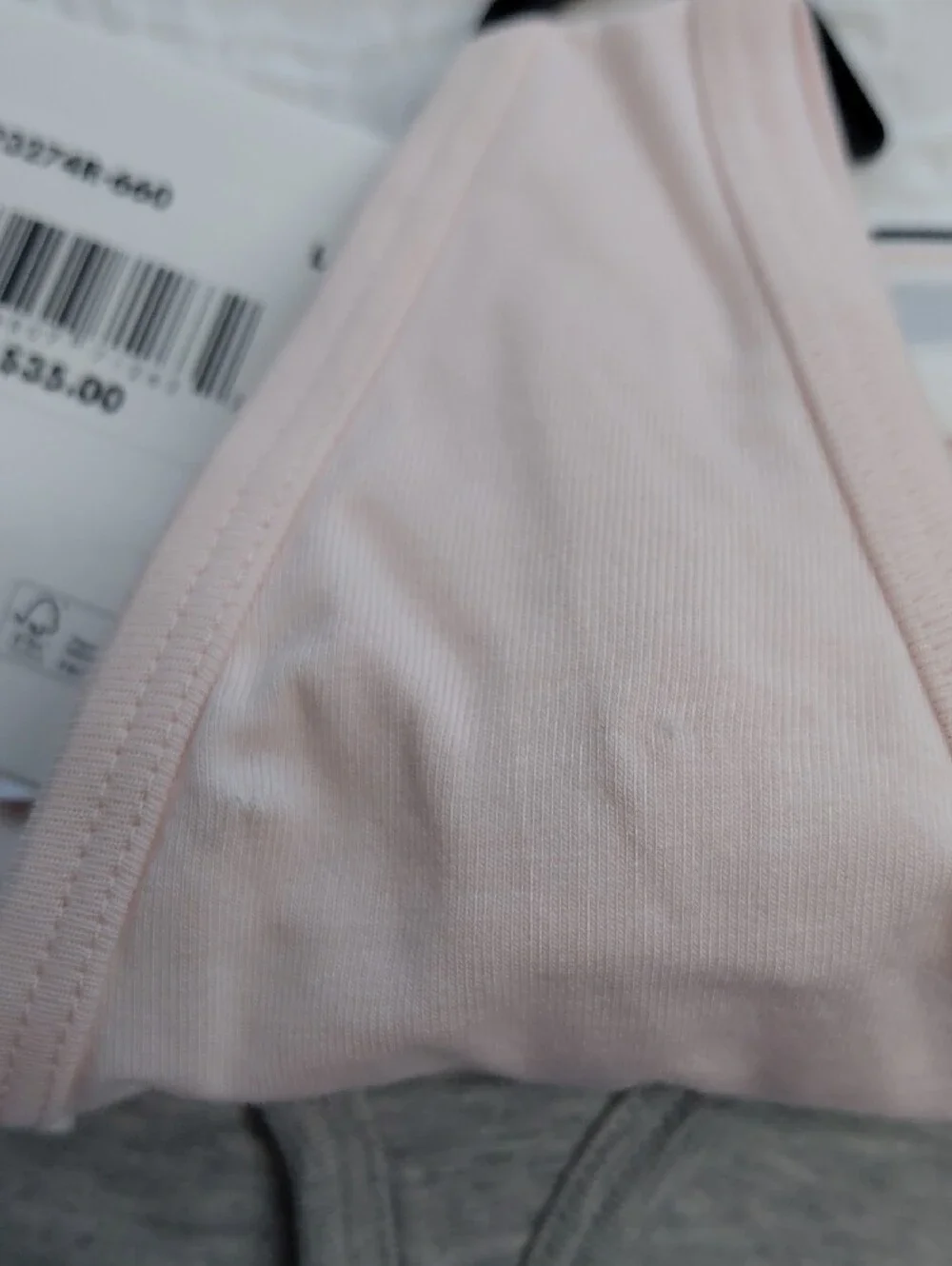 Calvin Klein Pink, Gray & Light Pink Cotton Thong 3 Set Sz L